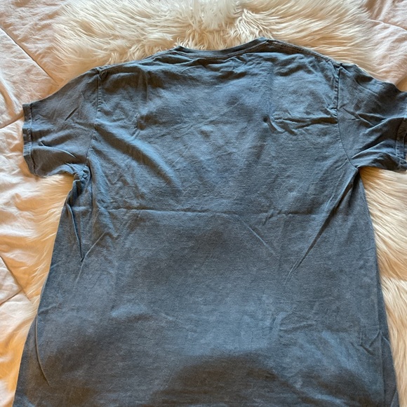 NIRVANA VINTAGE STYLE T-SHIRT L Blue Distressed Dyed 90s Grunge Rock Band - Picture 5 of 5